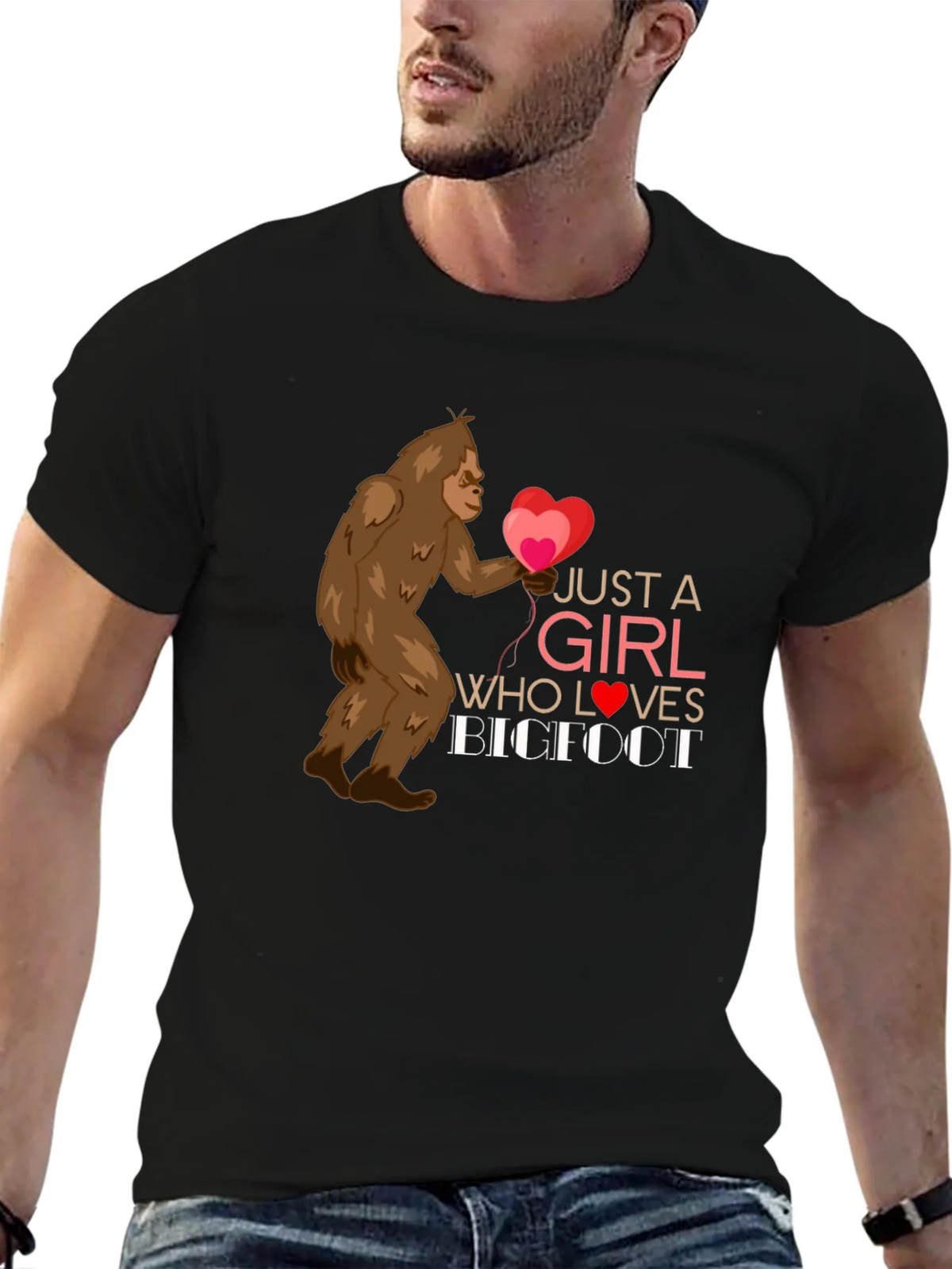 Girl Loves Bigfoot Graphic Tee - Heart Balloons Soft Fabric product image 9