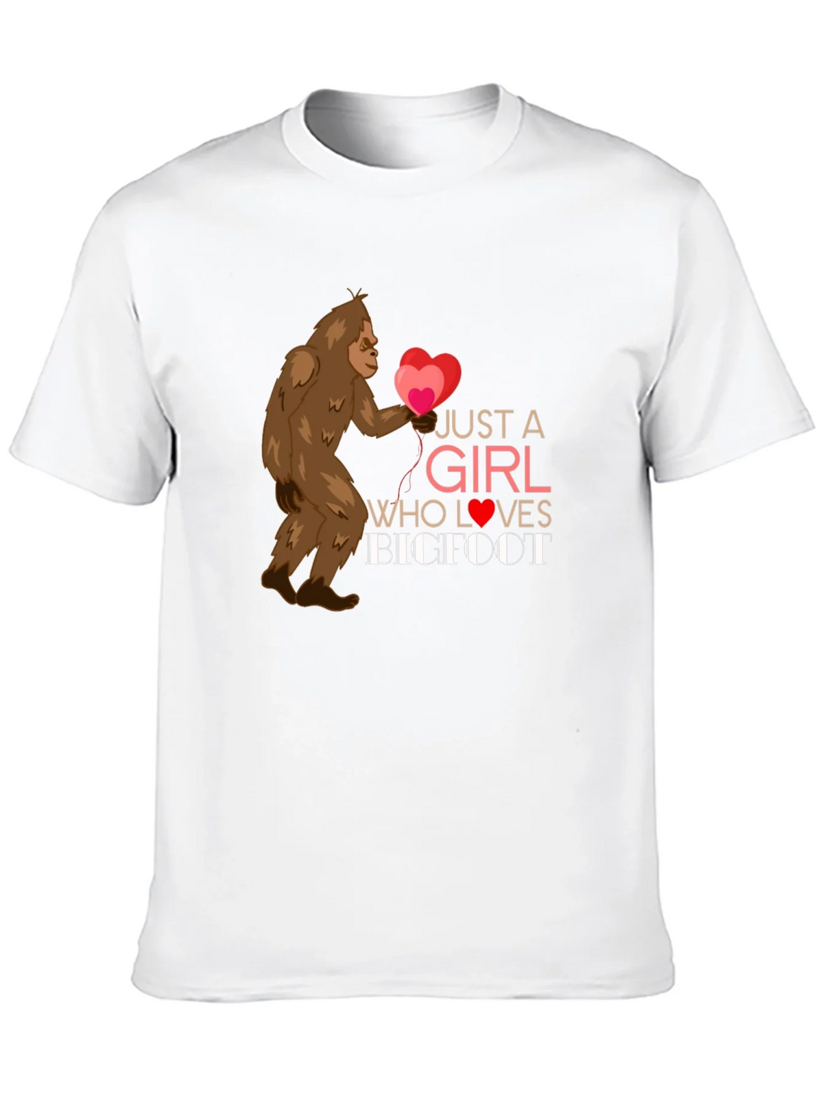 Girl Loves Bigfoot Graphic Tee - Heart Balloons Soft Fabric product image 12