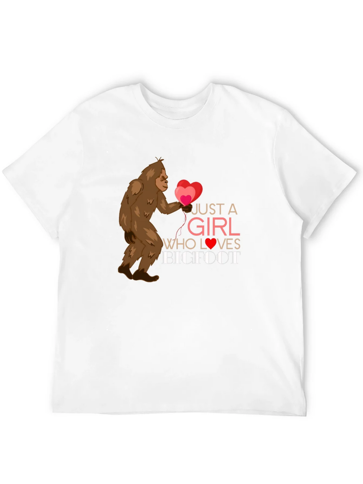 Girl Loves Bigfoot Graphic Tee - Heart Balloons Soft Fabric product image 3