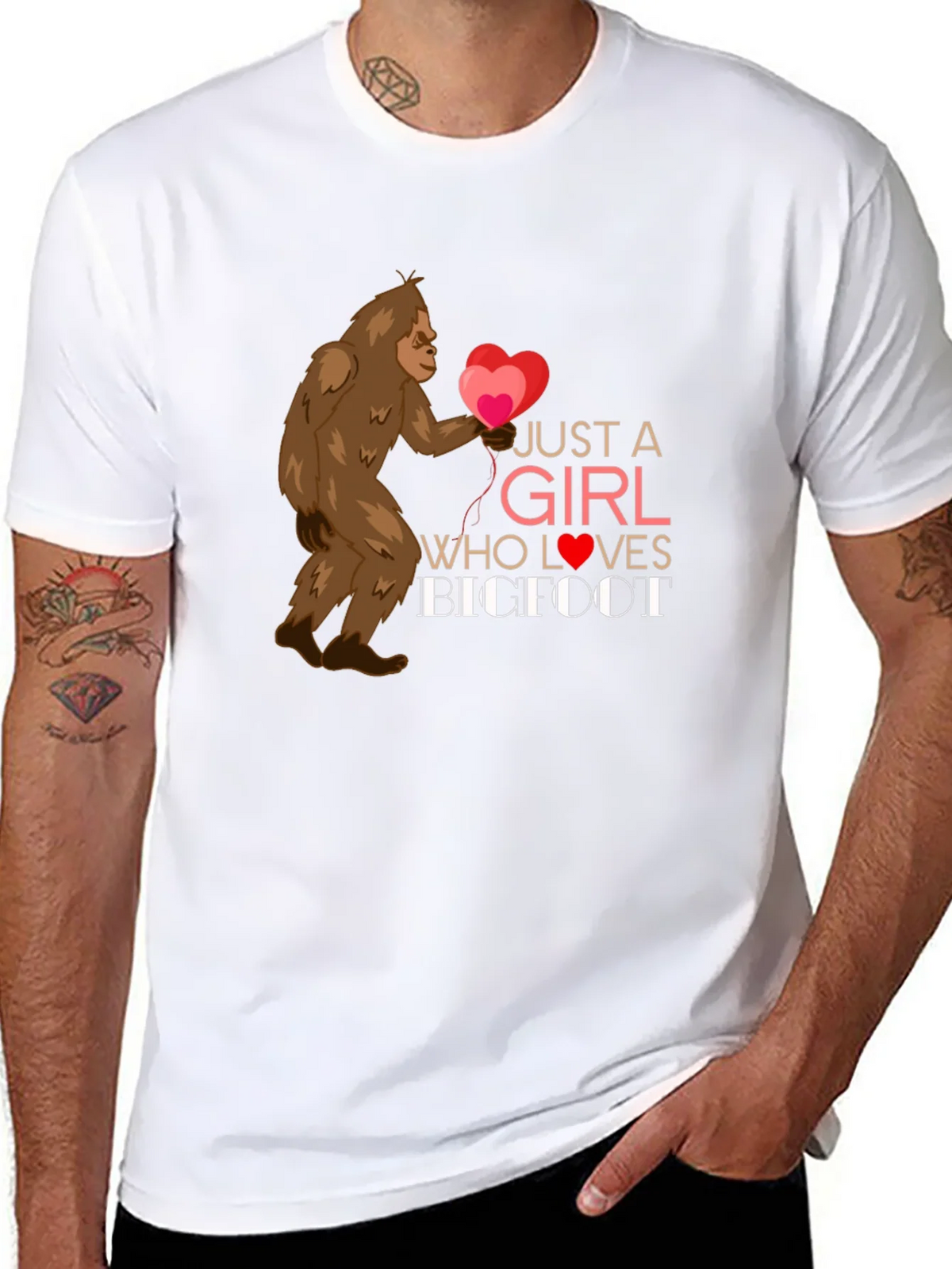 Girl Loves Bigfoot Graphic Tee - Heart Balloons Soft Fabric product image 10