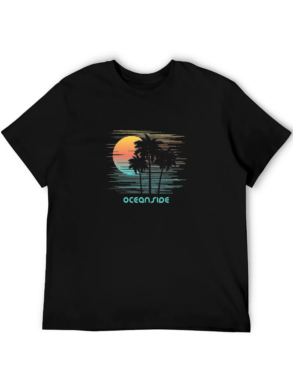 Oceanside Graphic T-Shirt - Retro Palm Tree Design product image 8