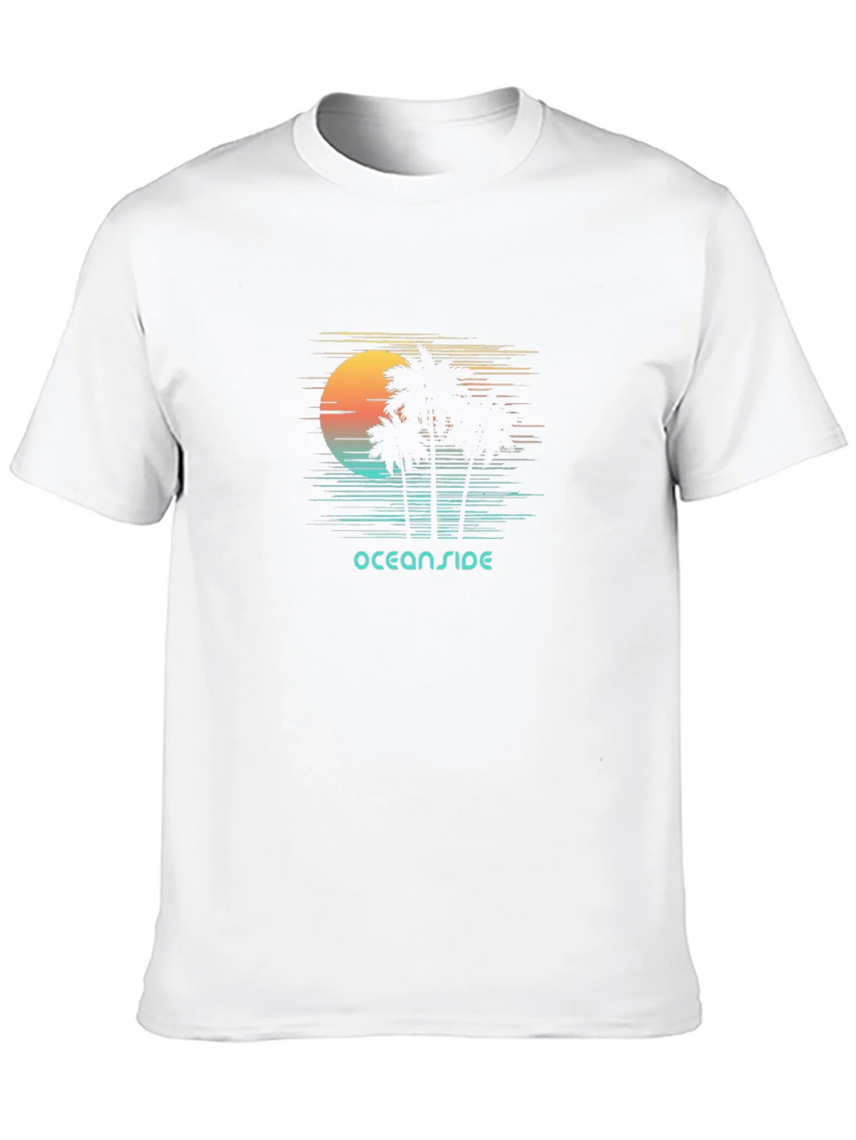 Oceanside Graphic T-Shirt - Retro Palm Tree Design product image 12