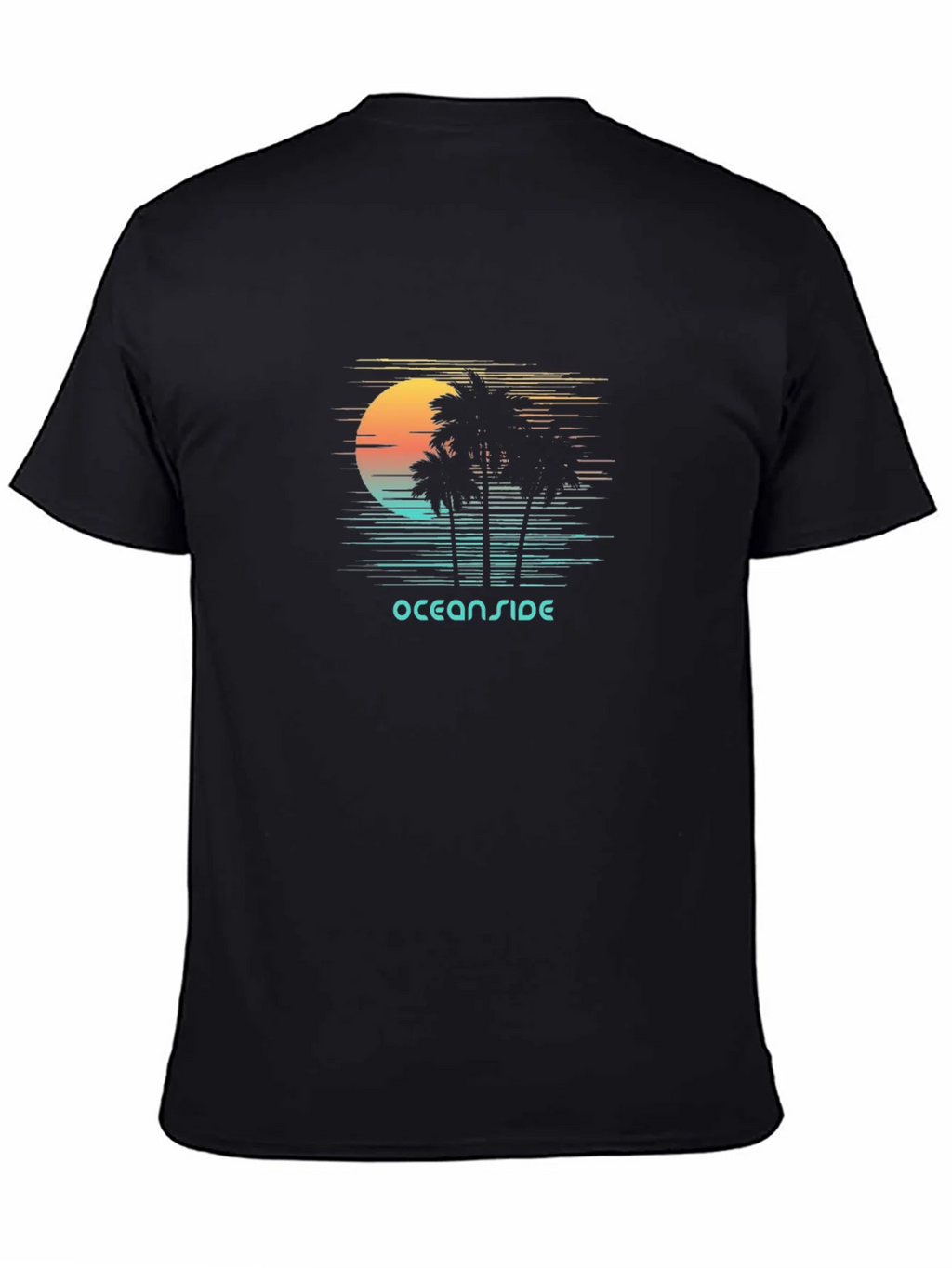Oceanside Graphic T-Shirt - Retro Palm Tree Design product image 7