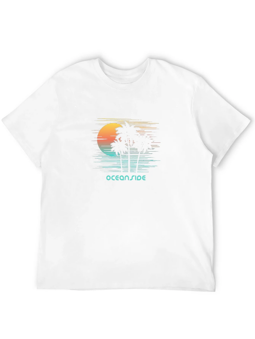 Oceanside Graphic T-Shirt - Retro Palm Tree Design product image 3