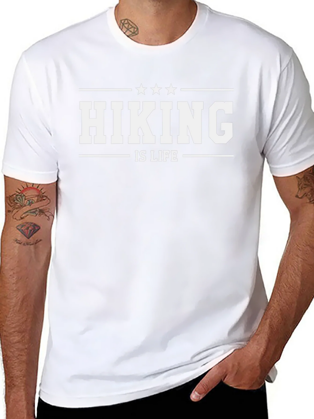 Hiking is Life Graphic T-Shirt - Black product image 10
