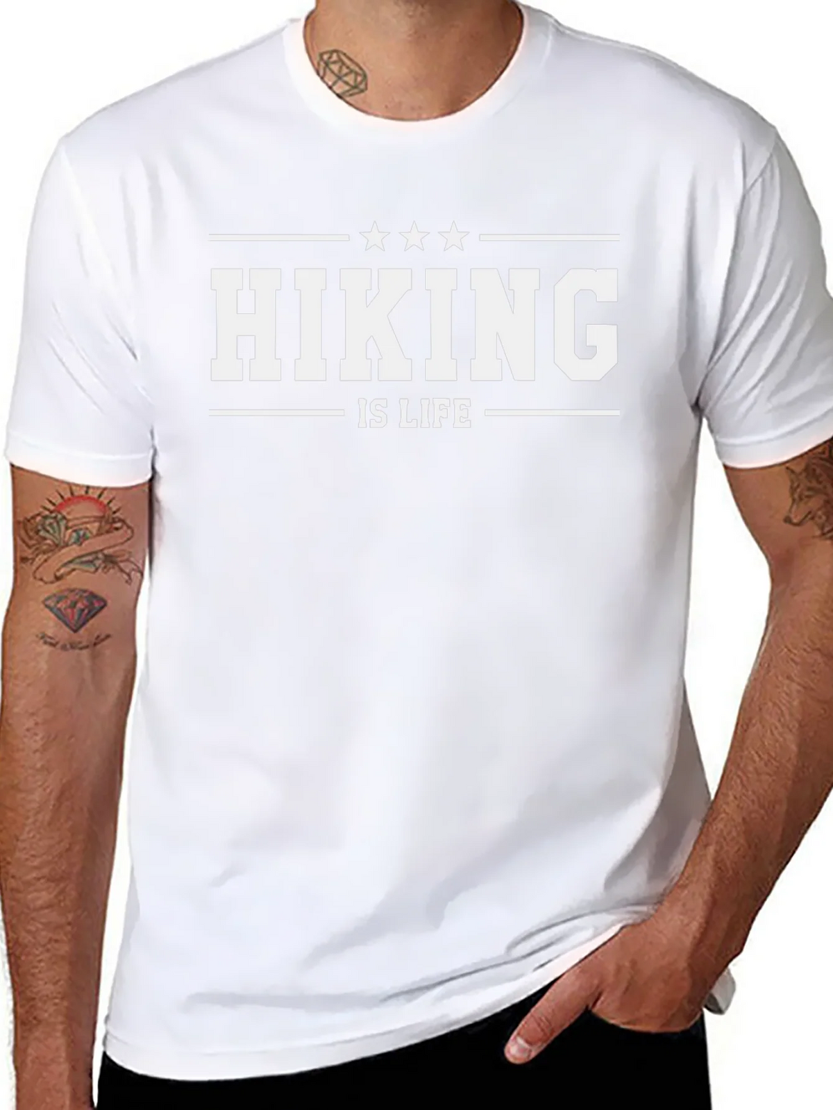 Hiking is Life Graphic T-Shirt - Black product image 10