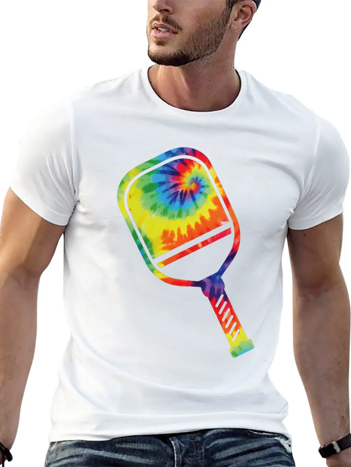 Tie Dye Pickleball Paddle Graphic Tee product image 4