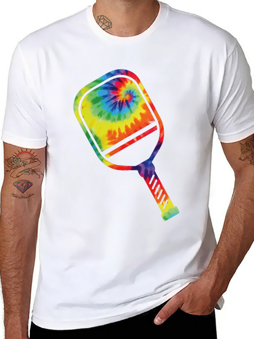 Tie Dye Pickleball Paddle Graphic Tee product image 10