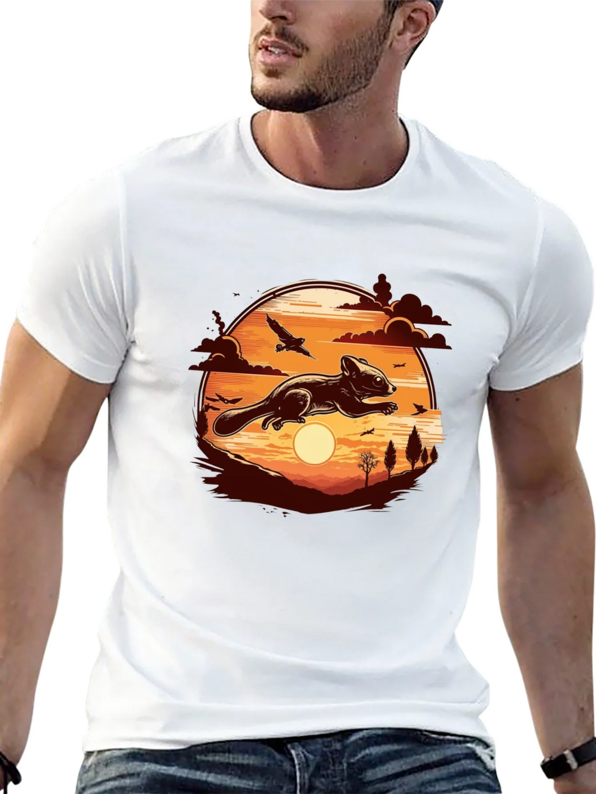 Flying Squirrel Sunset T-Shirt product image 4