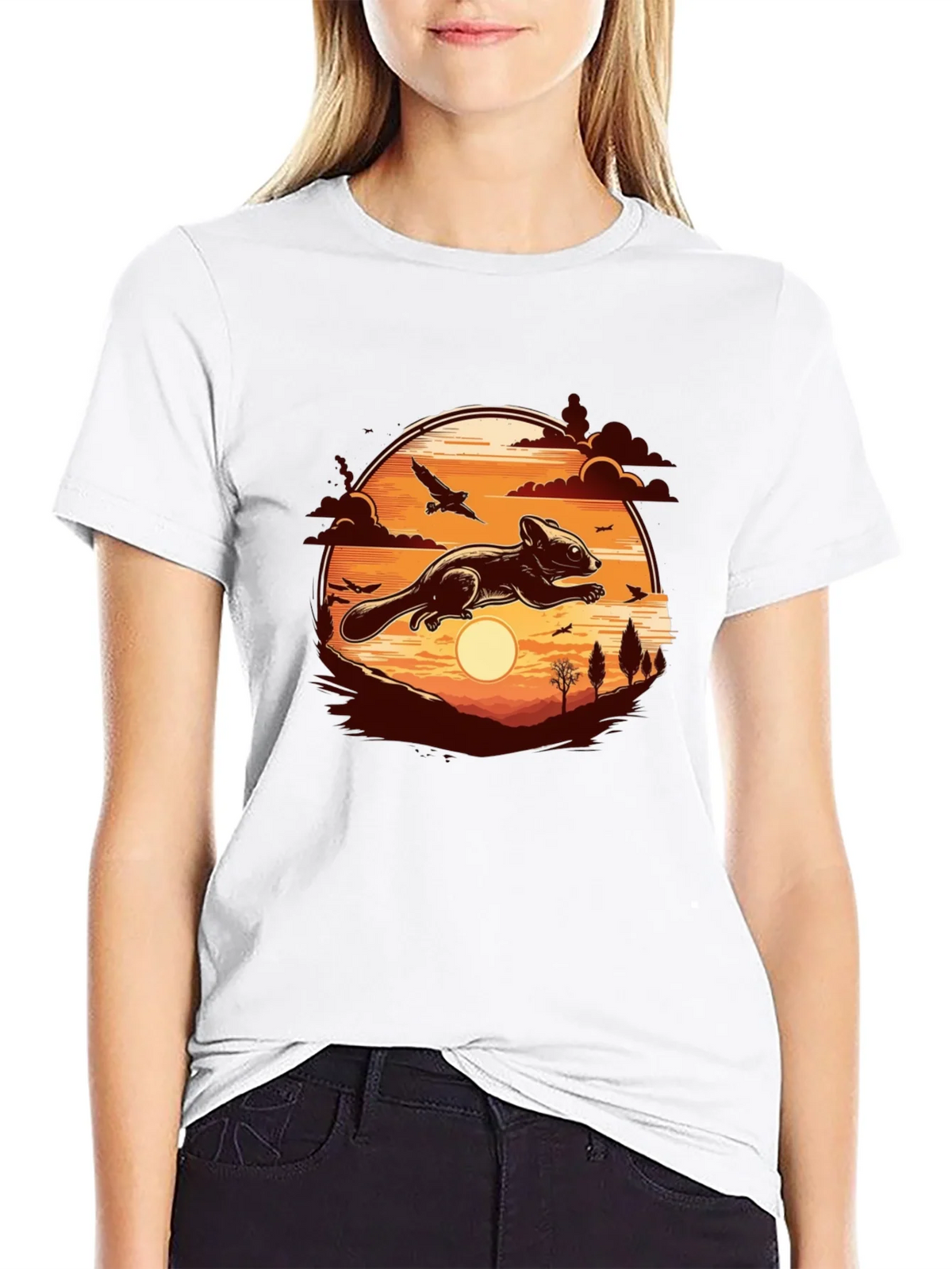Flying Squirrel Sunset T-Shirt product image 11