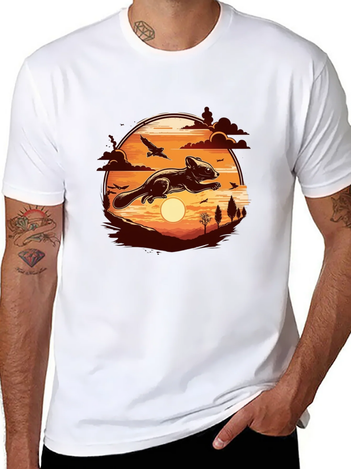 Flying Squirrel Sunset T-Shirt product image 10