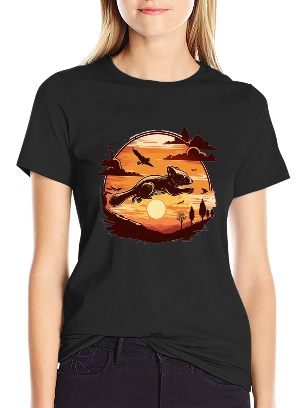 Flying Squirrel Sunset T-Shirt product image 5