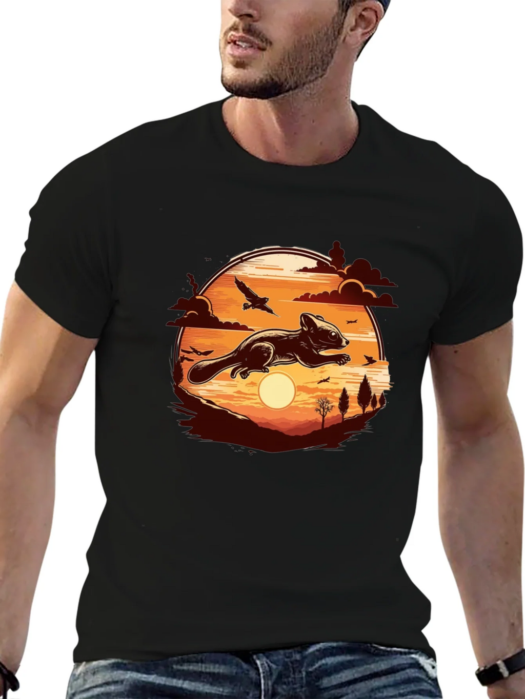 Flying Squirrel Sunset T-Shirt product image 9