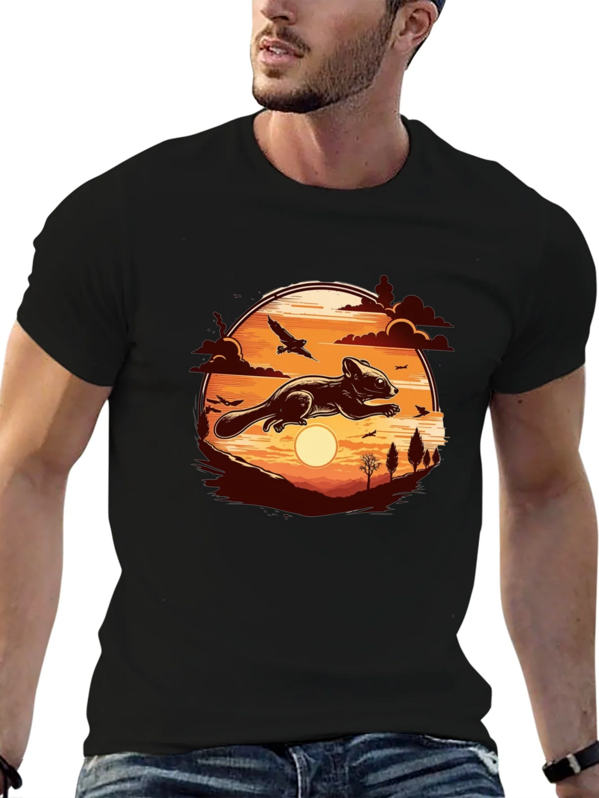 Flying Squirrel Sunset T-Shirt product image 9