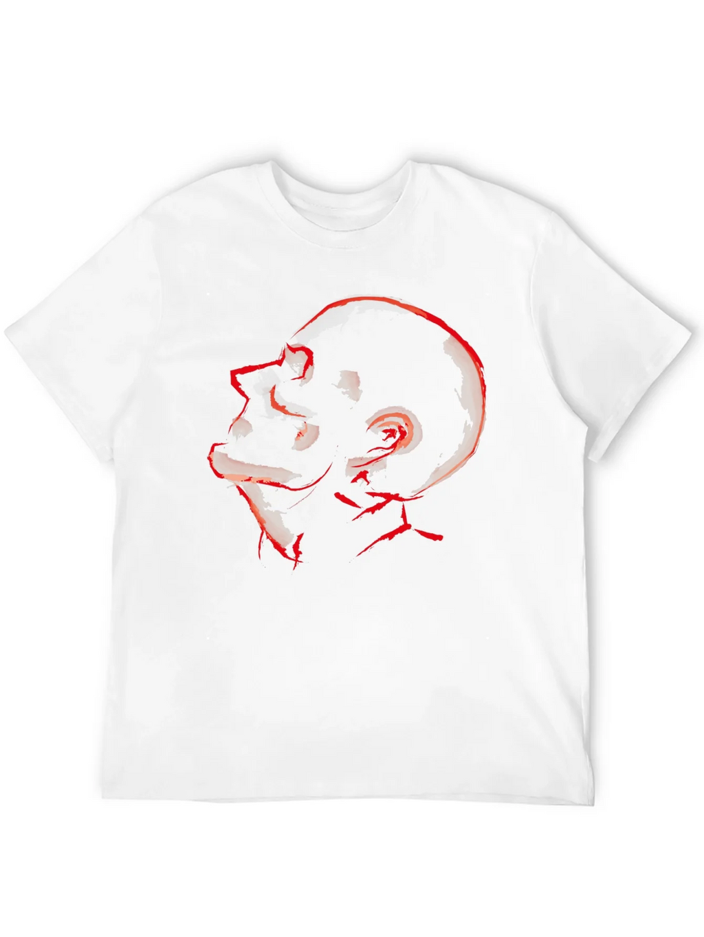 Abstract Red Skull Graphic Tee product image 3