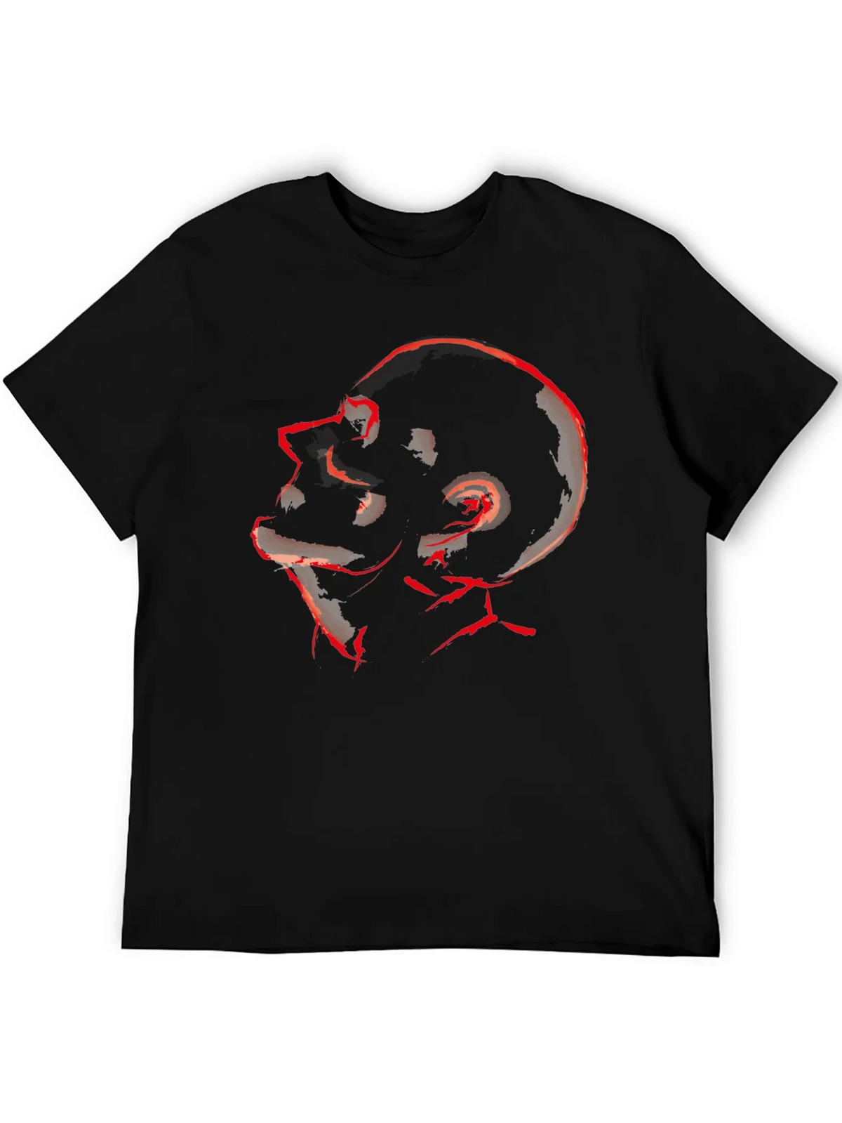 Abstract Red Skull Graphic Tee product image 8