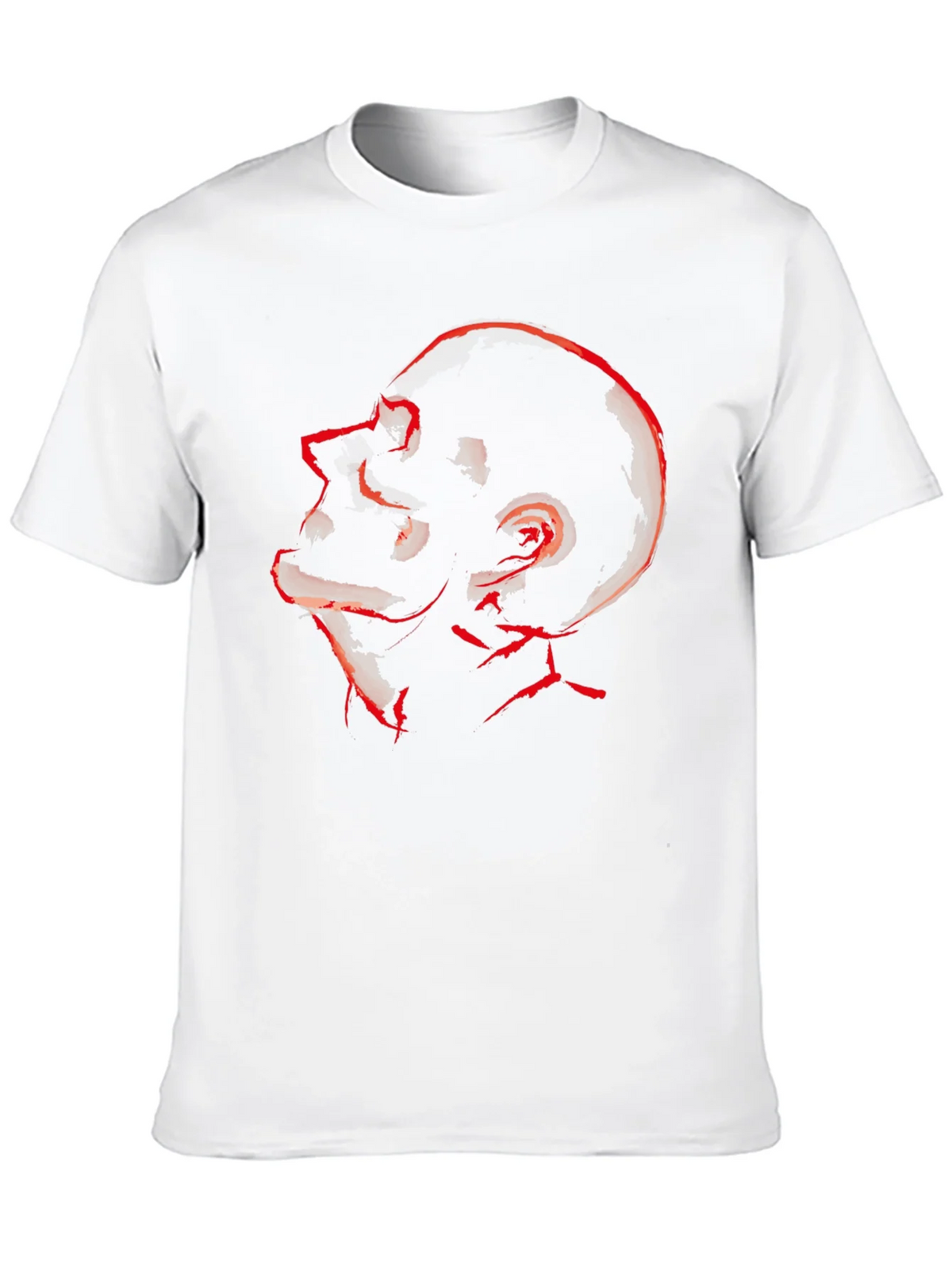 Abstract Red Skull Graphic Tee product image 12
