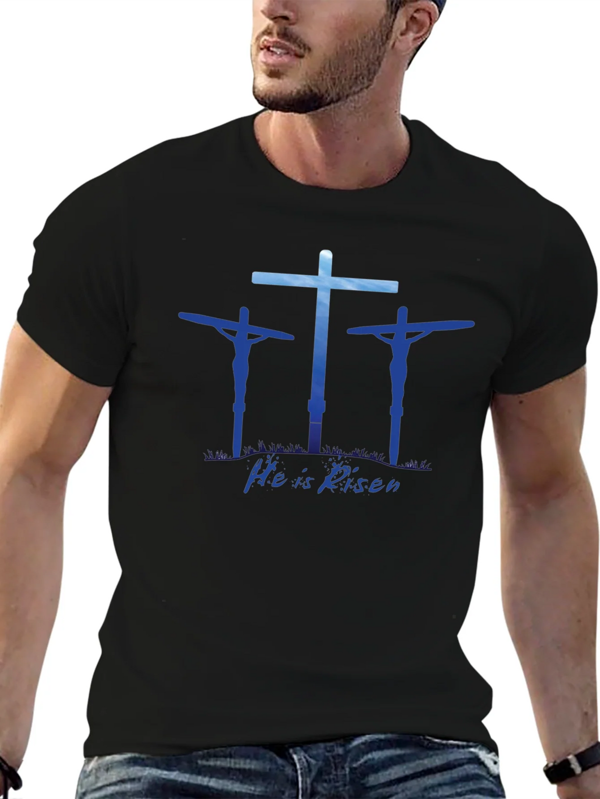 He is Risen Graphic Tee - Christian Easter Shirt product image 9