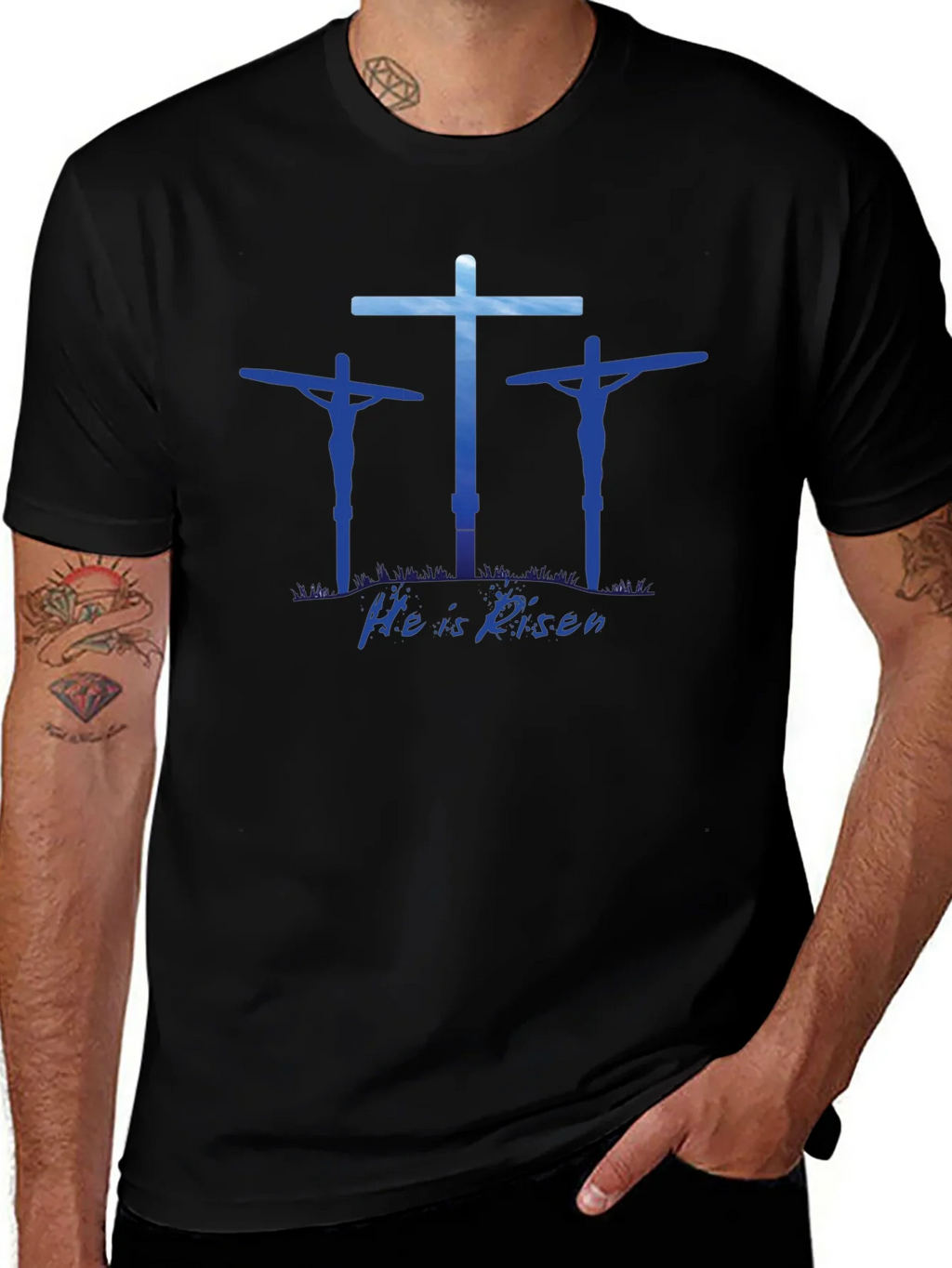 He is Risen Graphic Tee - Christian Easter Shirt product image 1