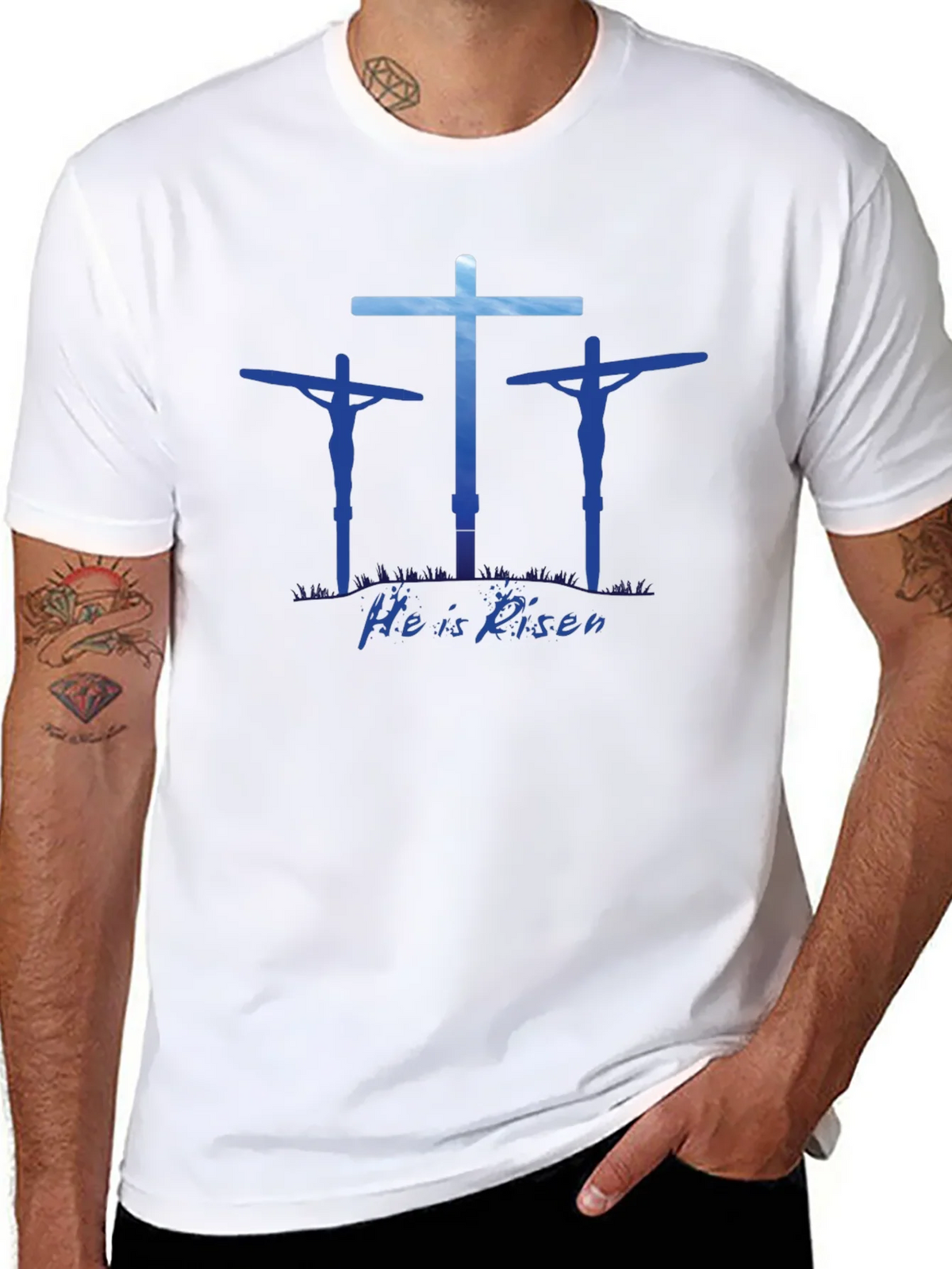 He is Risen Graphic Tee - Christian Easter Shirt product image 10