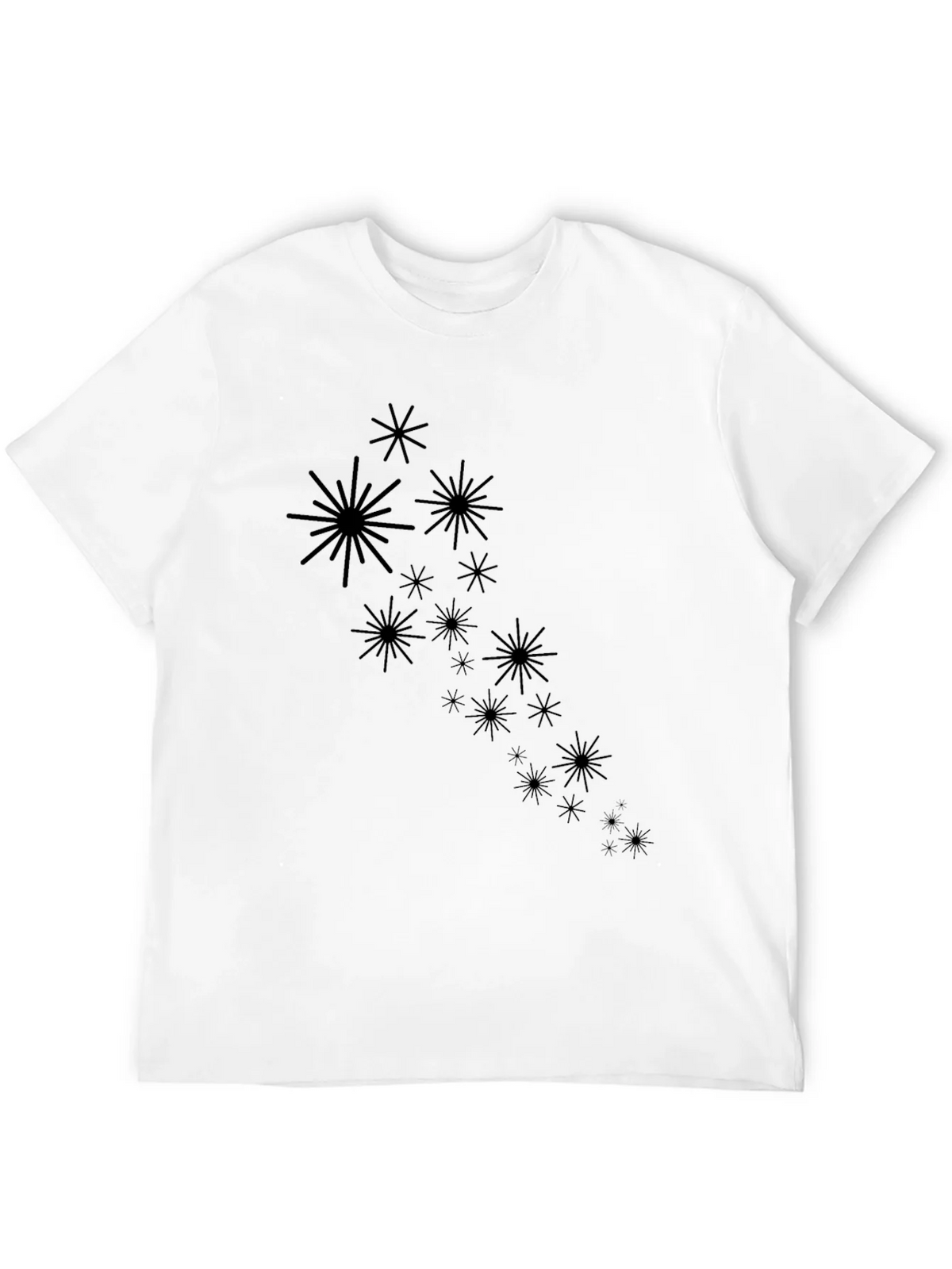 Starburst Graphic Black T-Shirt - Modern Casual Wear product image 3