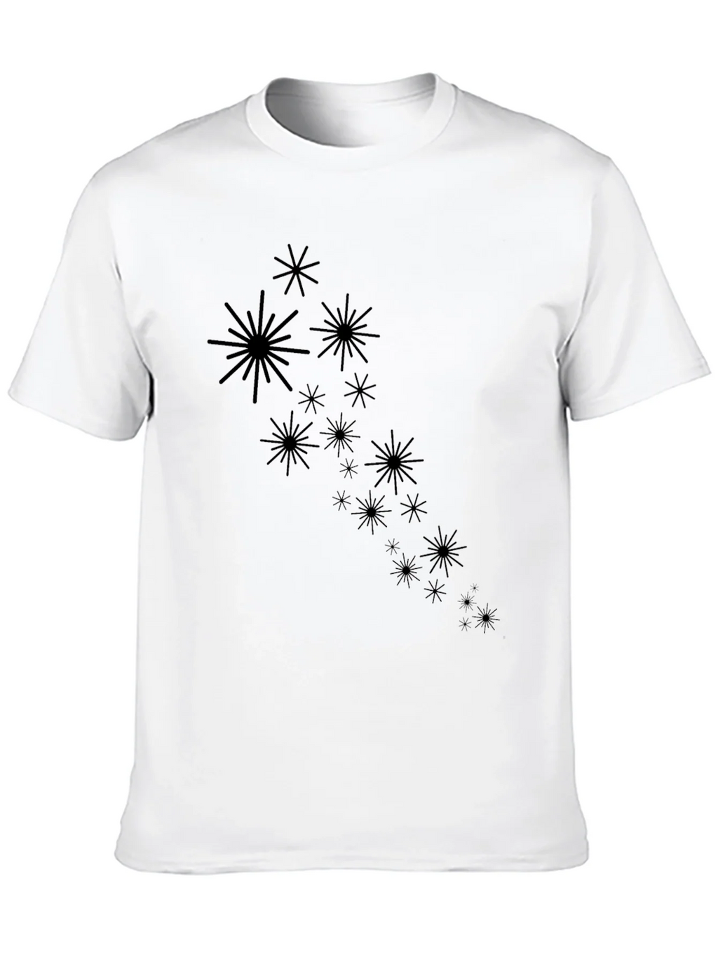 Starburst Graphic Black T-Shirt - Modern Casual Wear product image 12