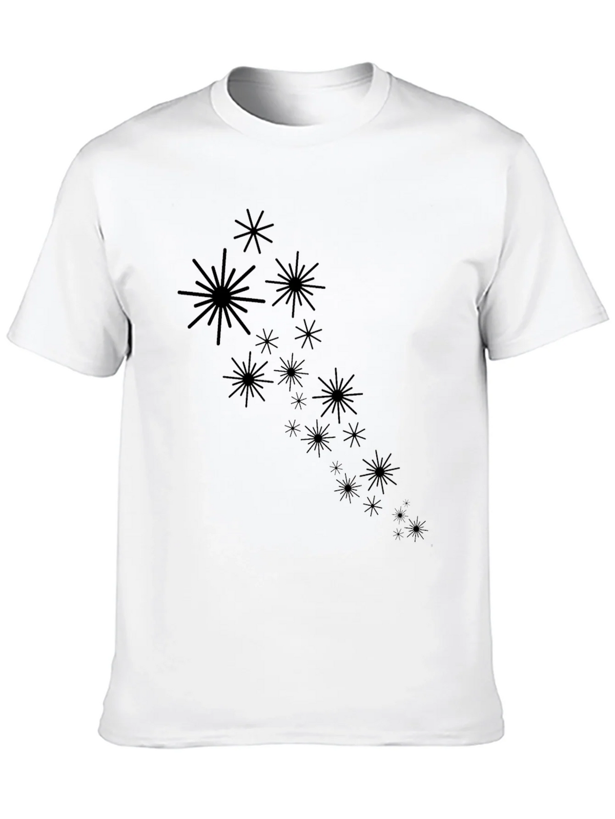 Starburst Graphic Black T-Shirt - Modern Casual Wear product image 12