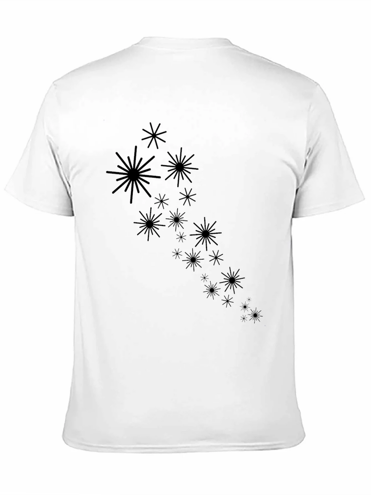 Starburst Graphic Black T-Shirt - Modern Casual Wear product image 2