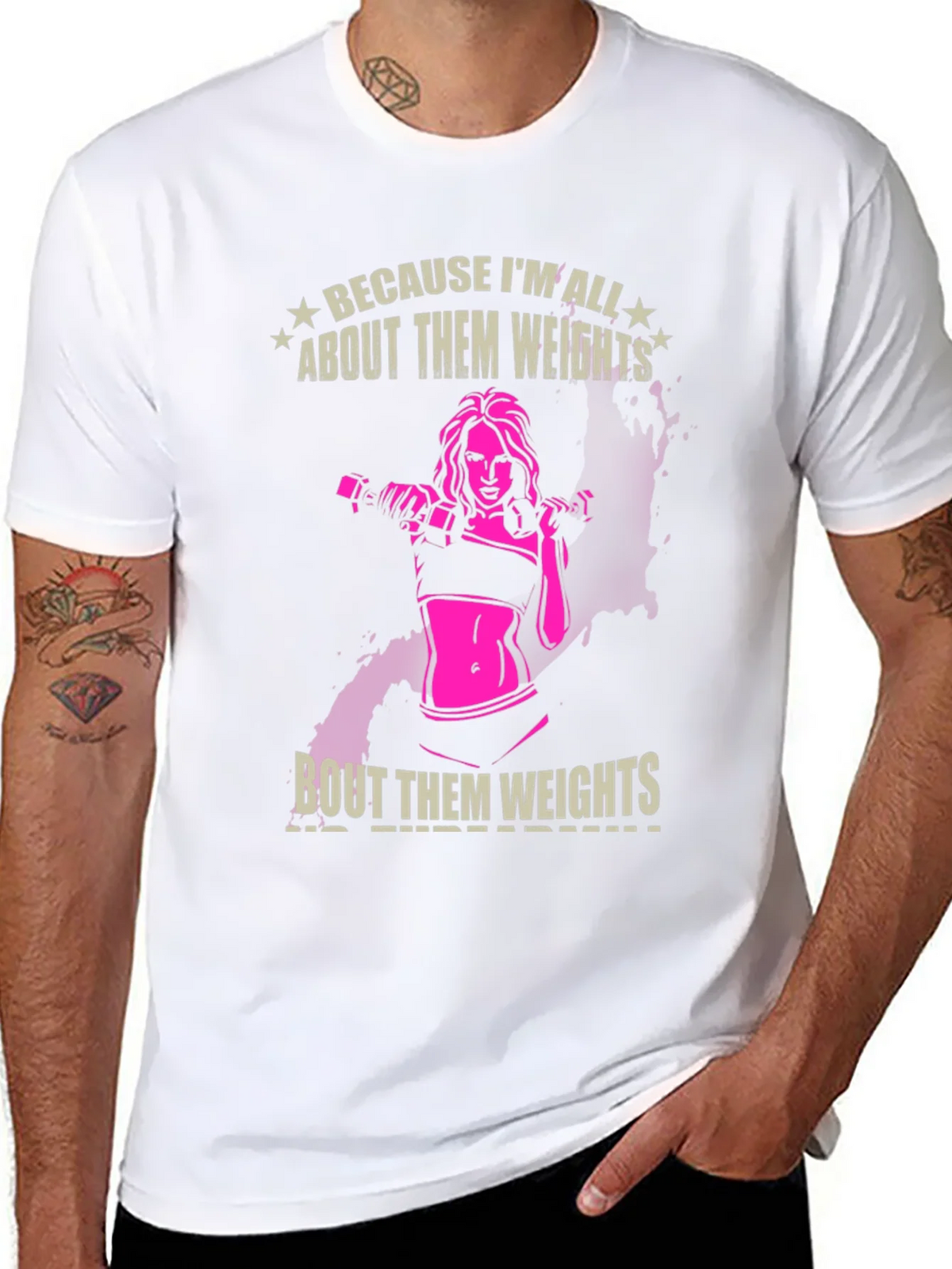 Weights Graphic T-Shirt - Fitness Apparel product image 10