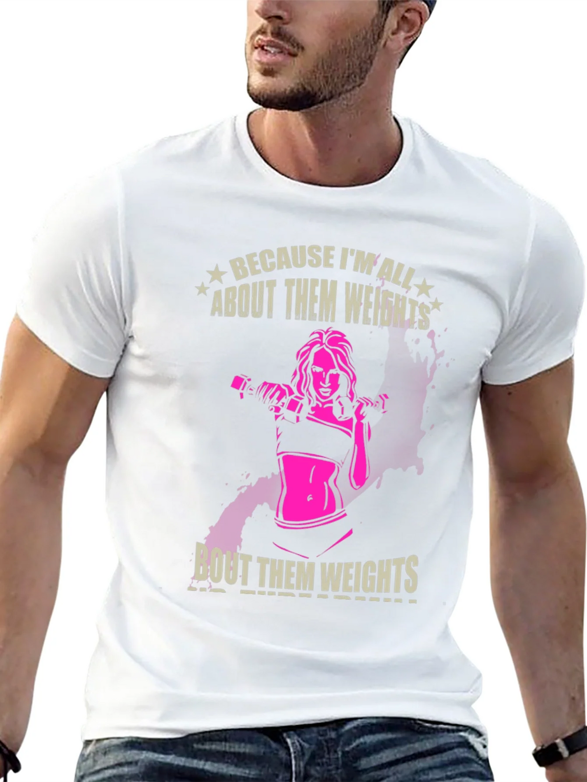 Weights Graphic T-Shirt - Fitness Apparel product image 4