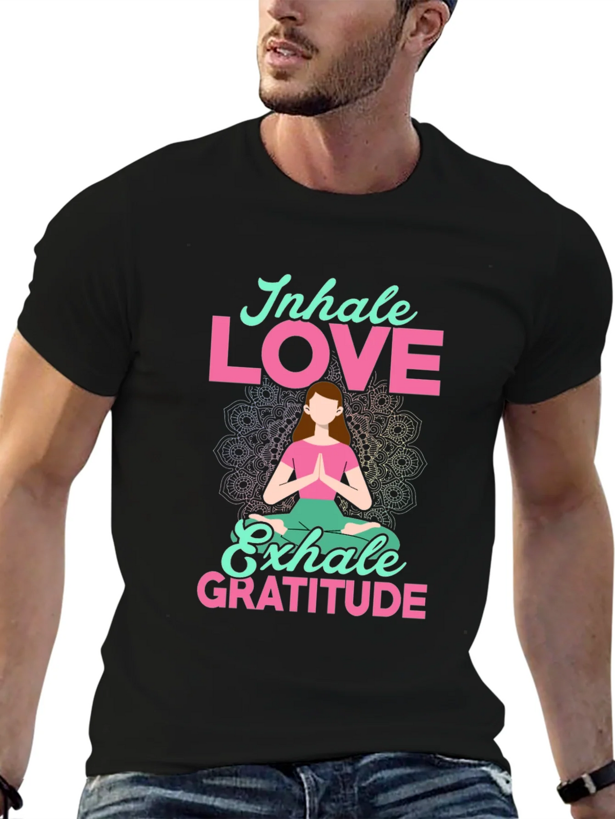 Inhale Love Exhale Gratitude T-Shirt - Yoga Meditation Tee product image 9