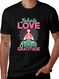 Inhale Love Exhale Gratitude T-Shirt - Yoga Meditation Tee product image 1