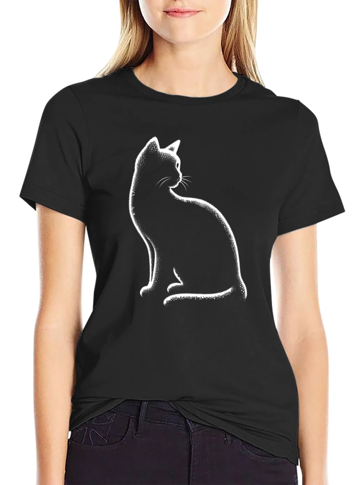Cool Cat Graphic T-Shirt - Black product image 5