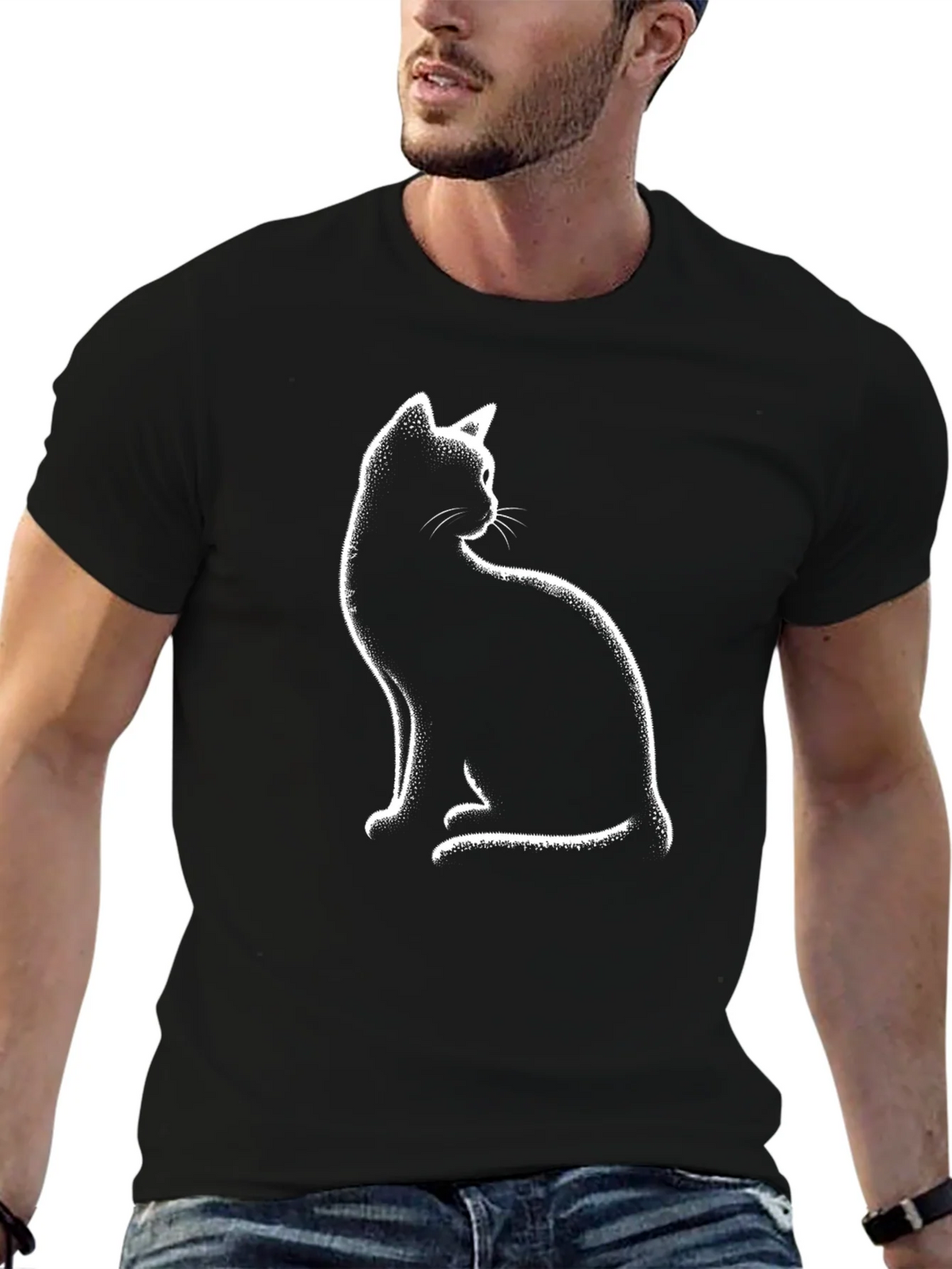 Cool Cat Graphic T-Shirt - Black product image 9