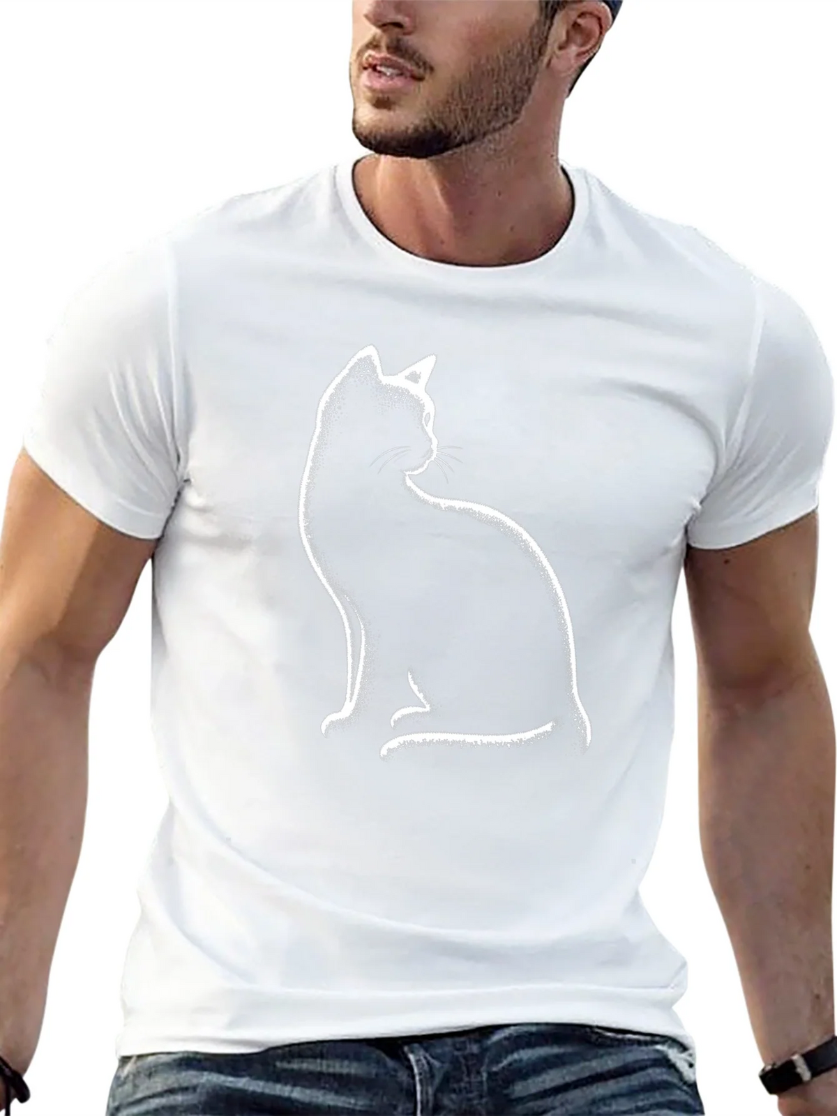 Cool Cat Graphic T-Shirt - Black product image 4