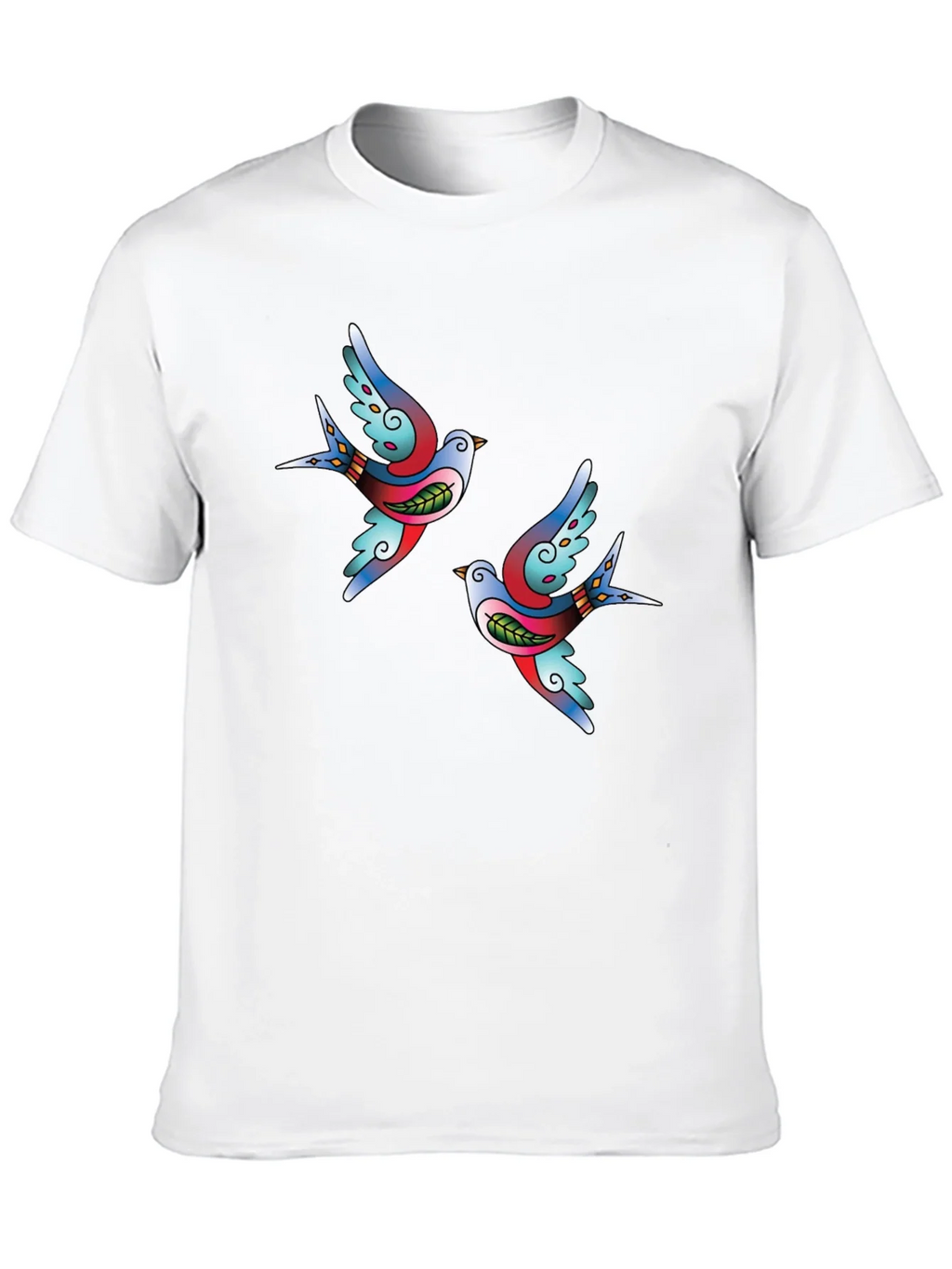 Swallow Tattoo Graphic Black T-Shirt product image 12