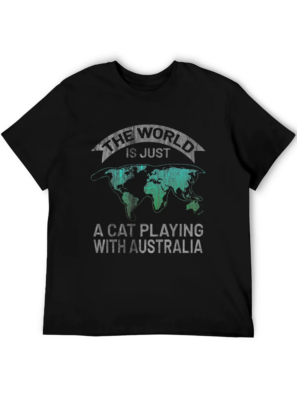 The World is Just a Cat Playing with Australia T-Shirt product image 8