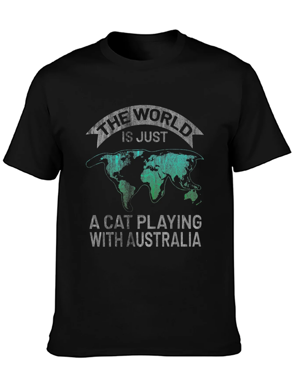 The World is Just a Cat Playing with Australia T-Shirt product image 6