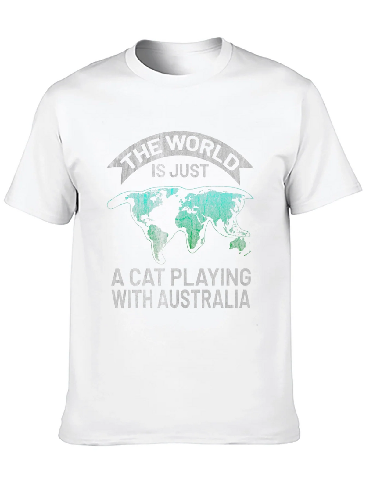 The World is Just a Cat Playing with Australia T-Shirt product image 12