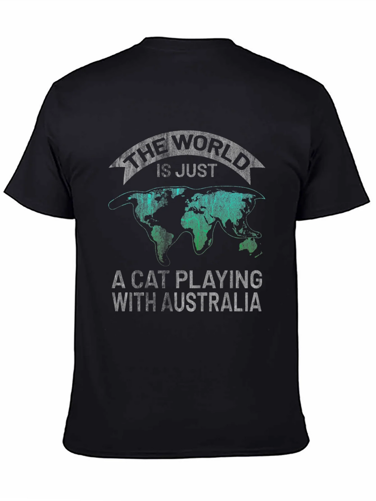 The World is Just a Cat Playing with Australia T-Shirt product image 7