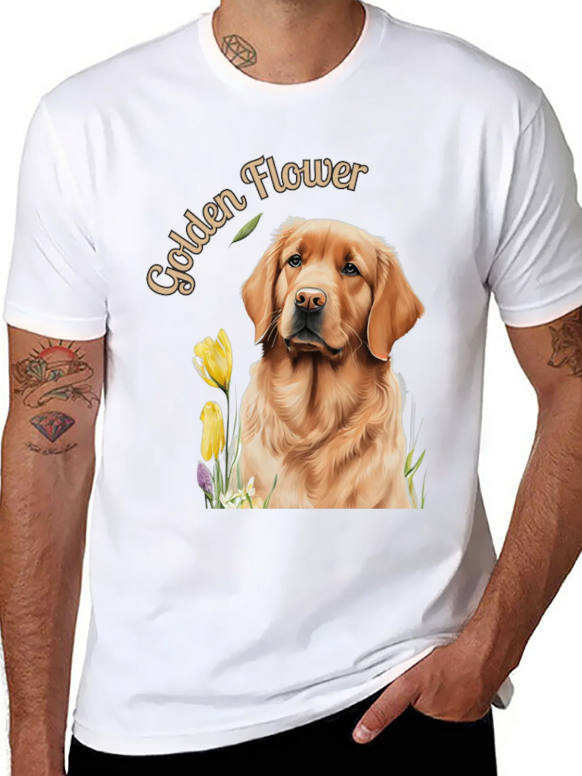 Golden Flower Dog Graphic Tee product image 10