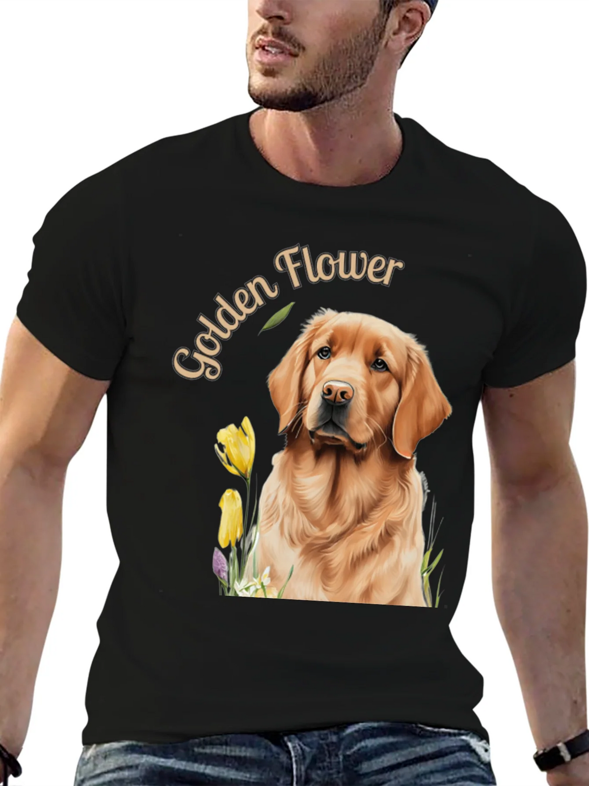 Golden Flower Dog Graphic Tee product image 9