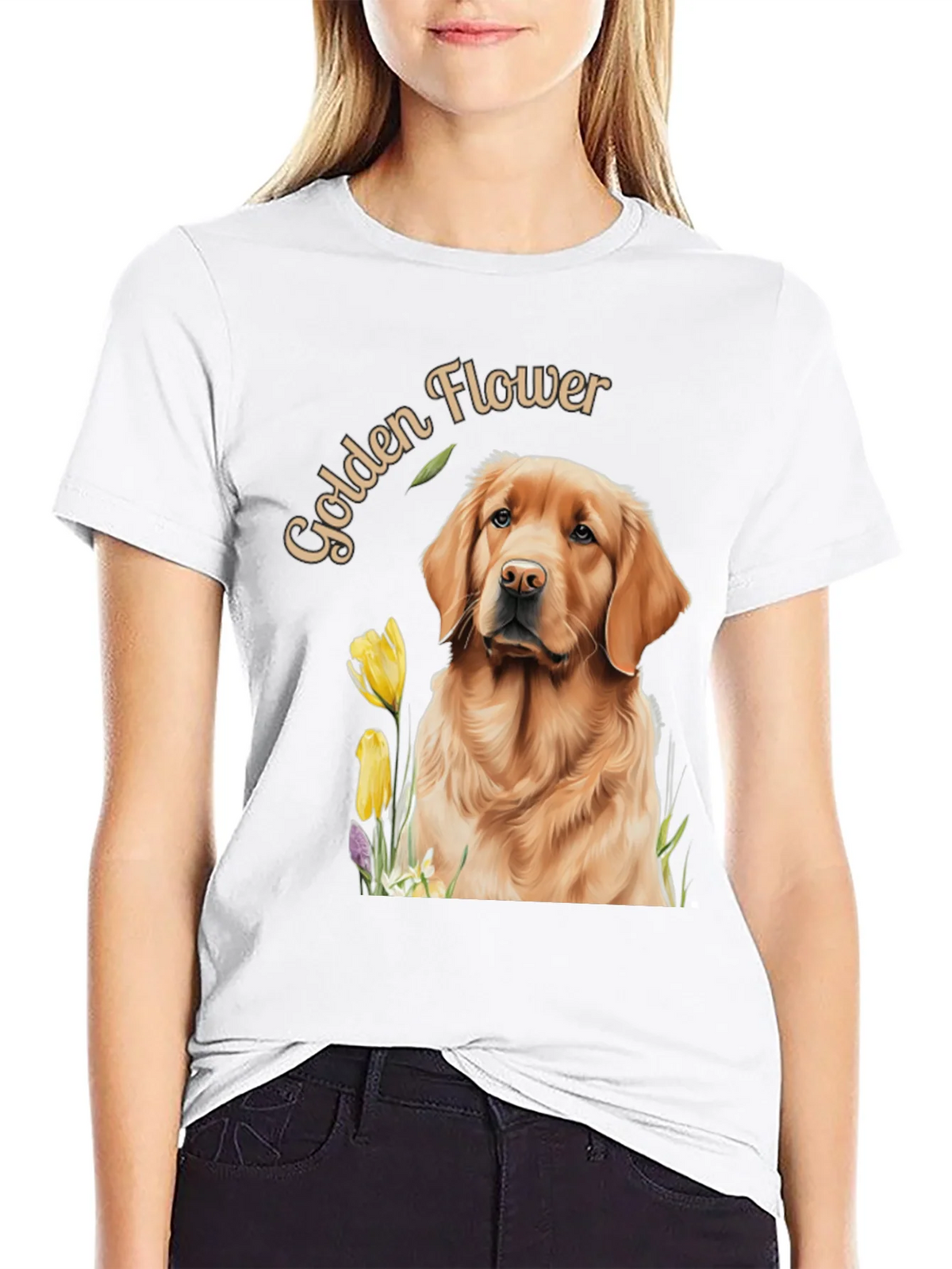 Golden Flower Dog Graphic Tee product image 11