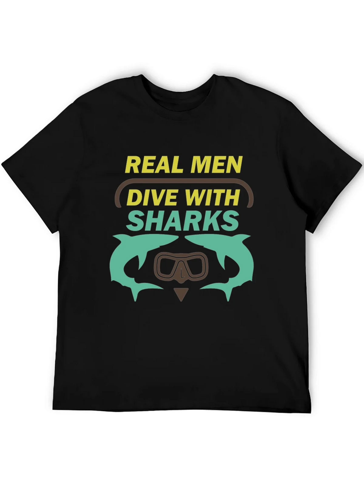Real Men Dive With Sharks Graphic T-Shirt product image 8