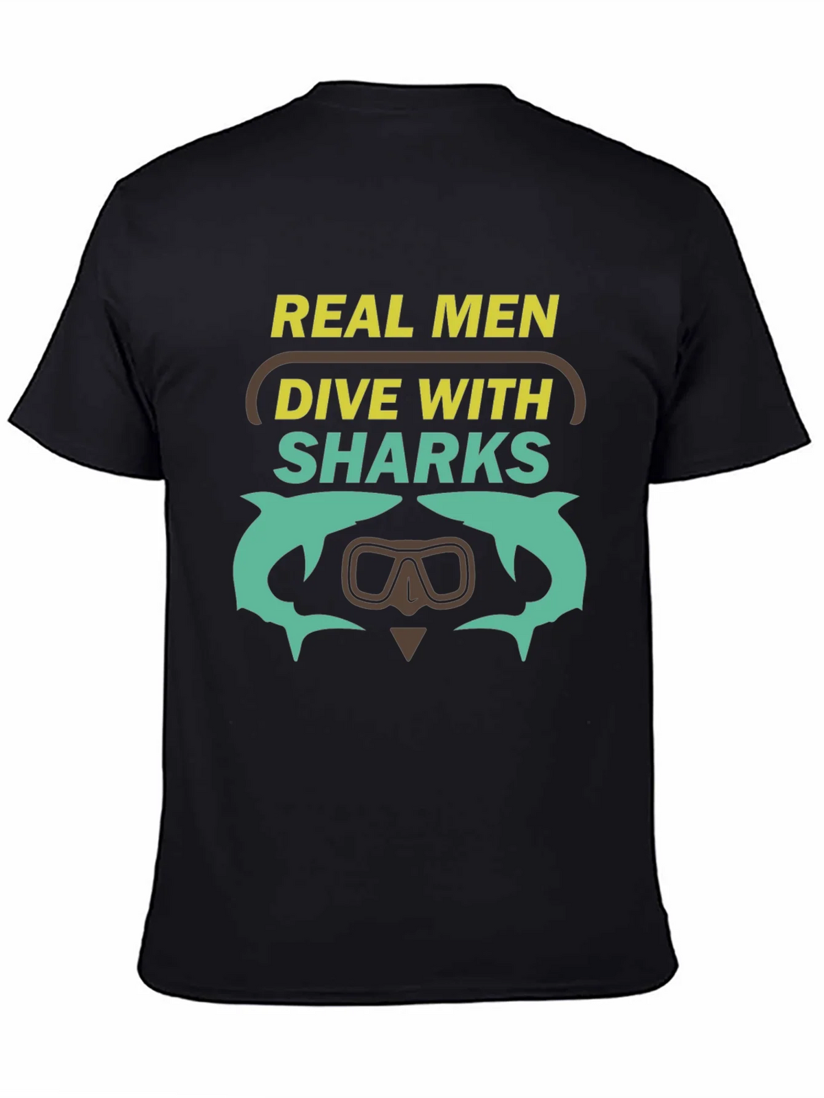 Real Men Dive With Sharks Graphic T-Shirt product image 7