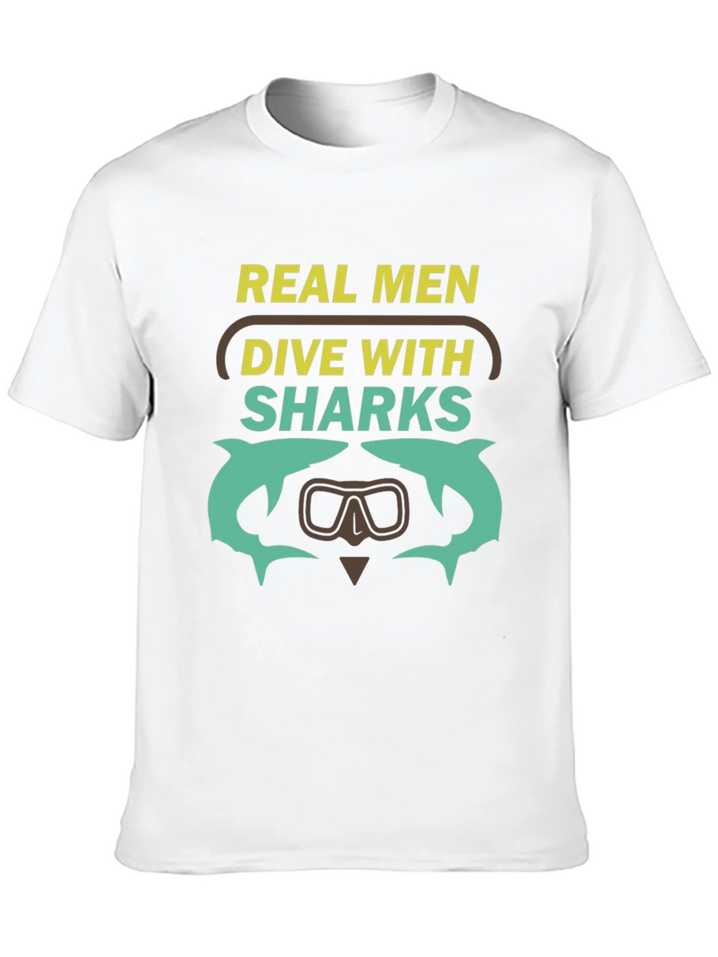 Real Men Dive With Sharks Graphic T-Shirt product image 12