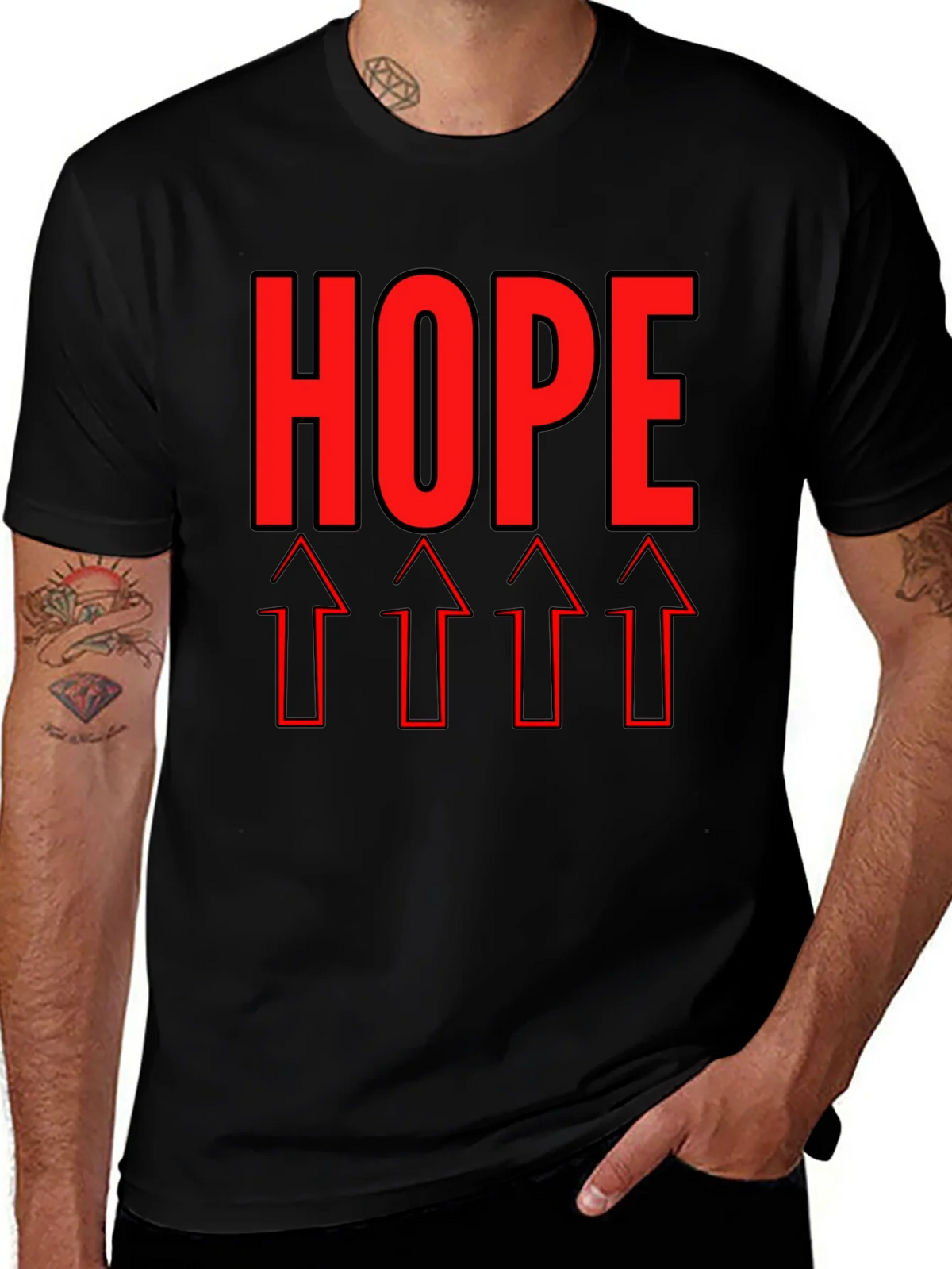 HOPE Graphic Tee - Upward Arrows Motivation product image 1