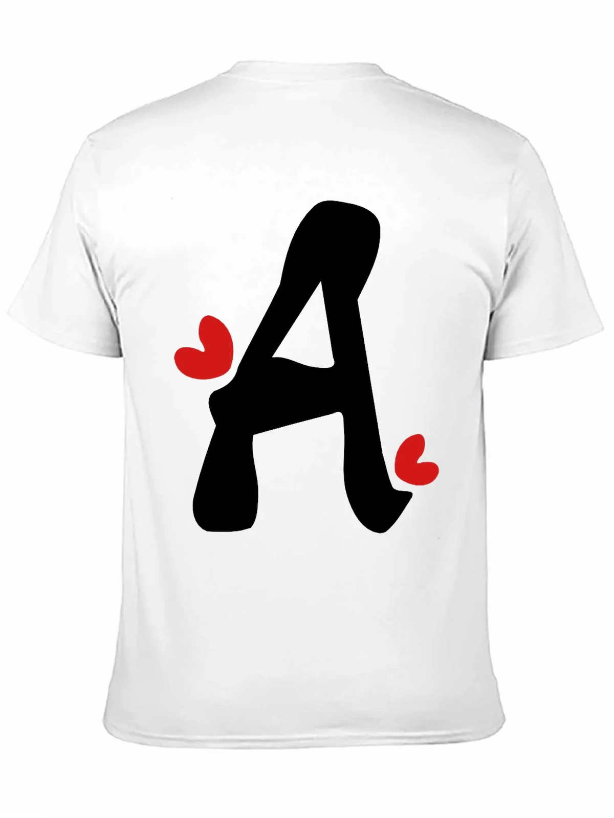 Letter A Heart Graphic Tee - Black T-Shirt product image 2