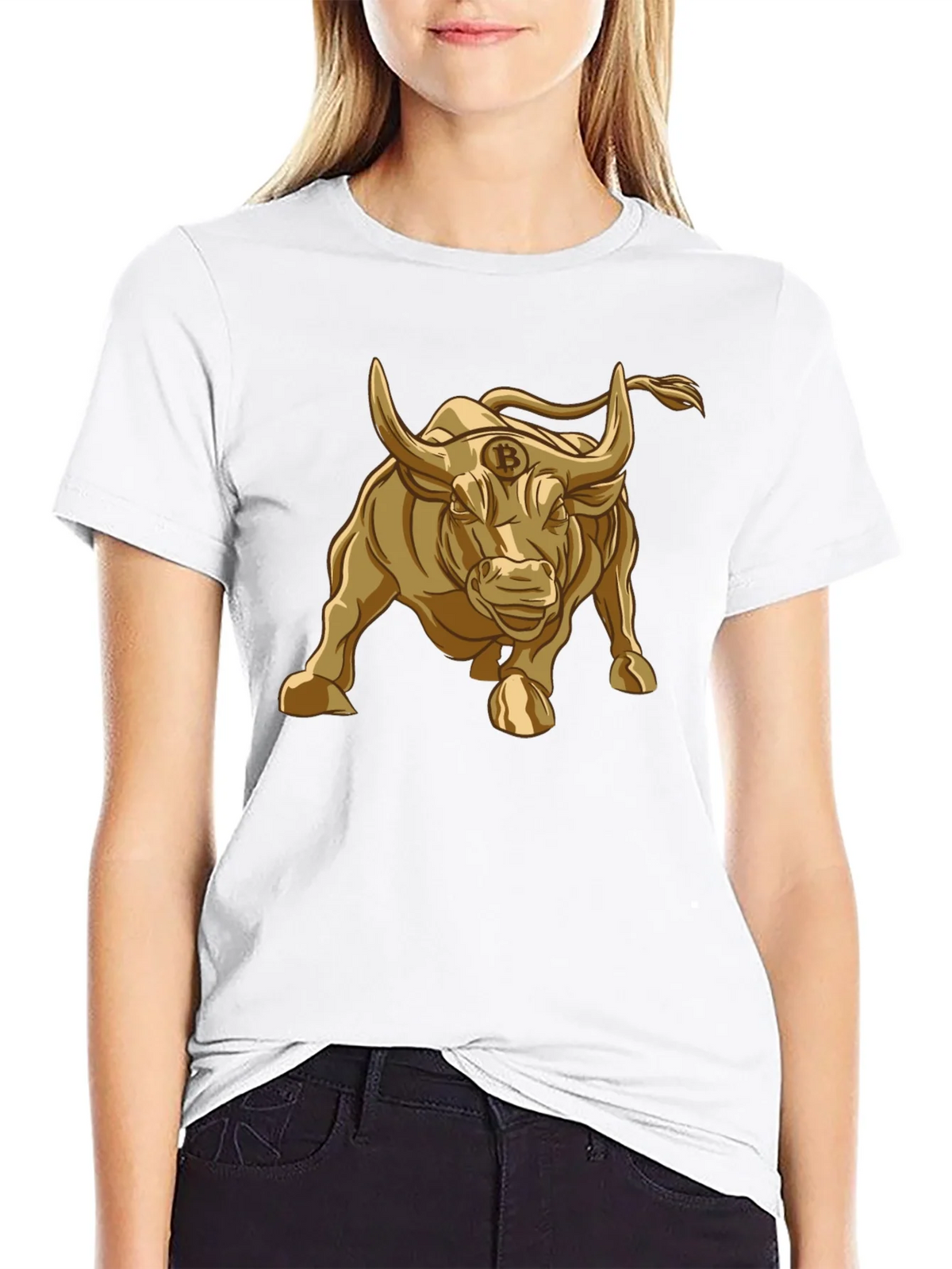Bitcoin Bull T-Shirt - Golden Crypto Design product image 11