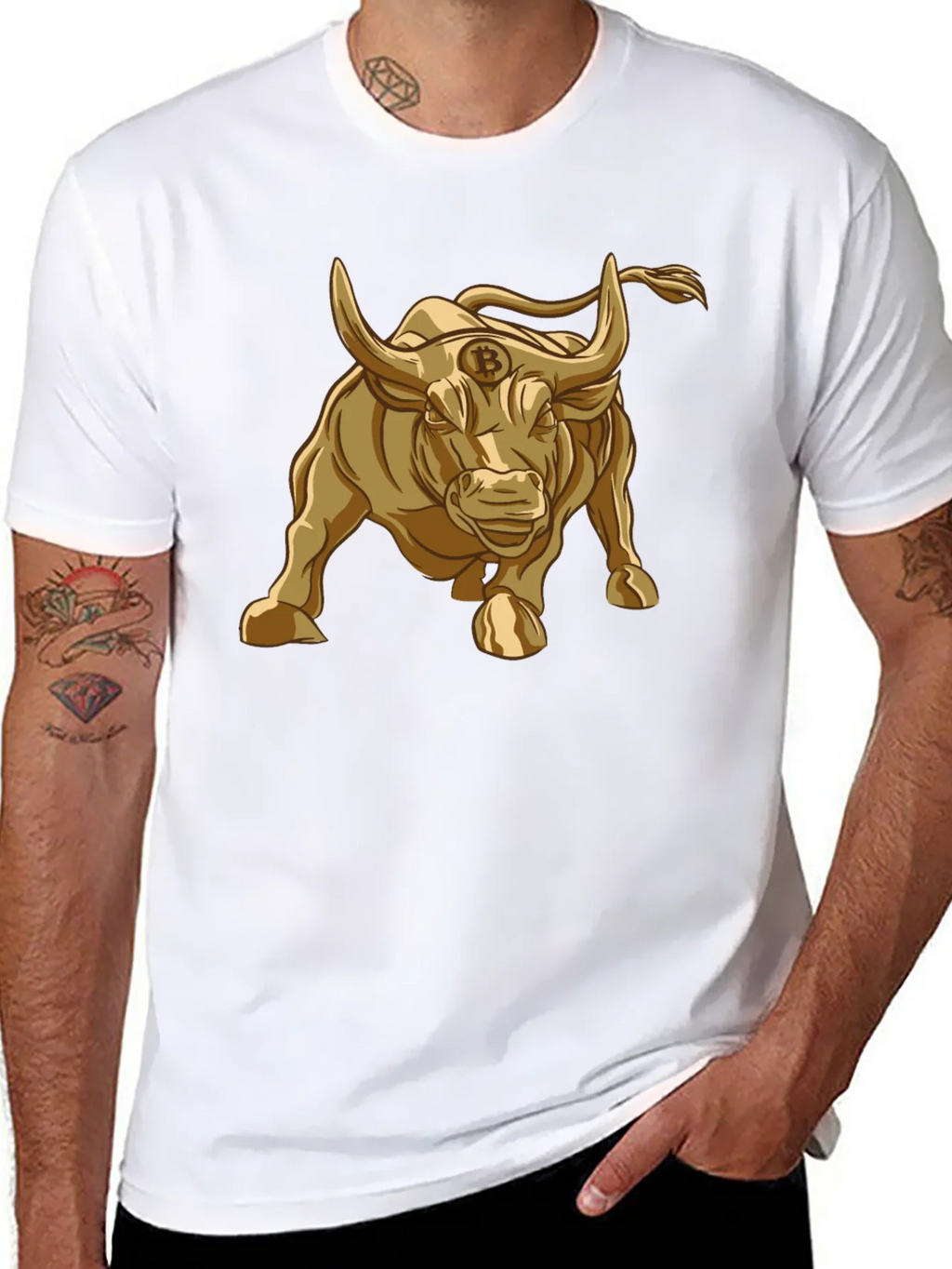 Bitcoin Bull T-Shirt - Golden Crypto Design product image 10